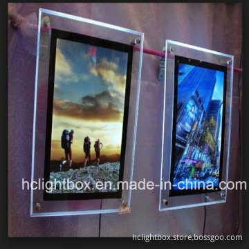 Super Slim Frameless Acrylic LED Crystal Lightbox, Transparent Sign Light Box (1521)
